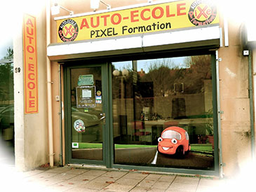 Vitrine Auto-école